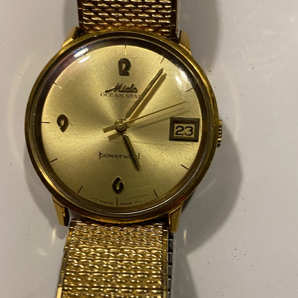 Mido Gold Watch with Mesh Band - Picture 2 of 7